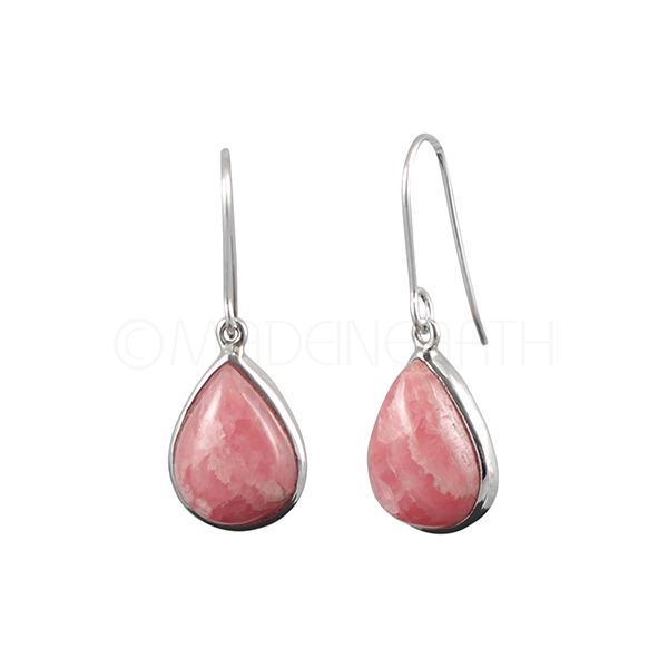 Rhodocrosite Drop Earrings